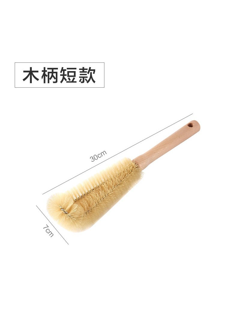 Generic Household wooden handle Cup brush long handle brush wash cup brush milk bottle no dead corner kitchen bottle cleaning artifact factory direct sales  - Image 3