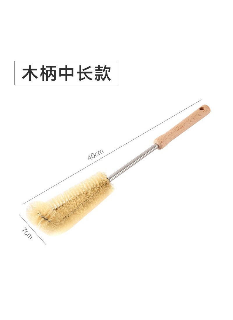 Generic Household wooden handle Cup brush long handle brush wash cup brush milk bottle no dead corner kitchen bottle cleaning artifact factory direct sales  - Image 2