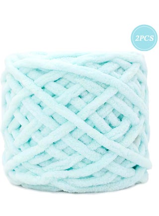 خيوط صوف للحياكة 160 غرام × 2، خيوط حياكة خشنة للكروشيه، خيوط ناعمة مكتنزة لمشاريع صنع كرات مخملية يدوية الصنع للشنط والسترات والاحذية والقبعات والبطانيات والاوشحة أزرق - pzsku/ZAB2A3427D77F2B69AA6DZ/45/_/1706865150/1a77b180-14ce-494d-b0d4-0eaf6d276c63
