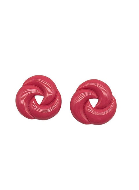 Flower Earring Of Fluffy Women's Accessories-Pink