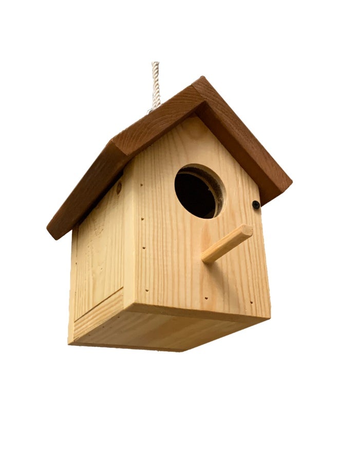 بيت عصافير خشبي بأبواب قابلة للفتح - لون بني  من Pet's Home - Image 3