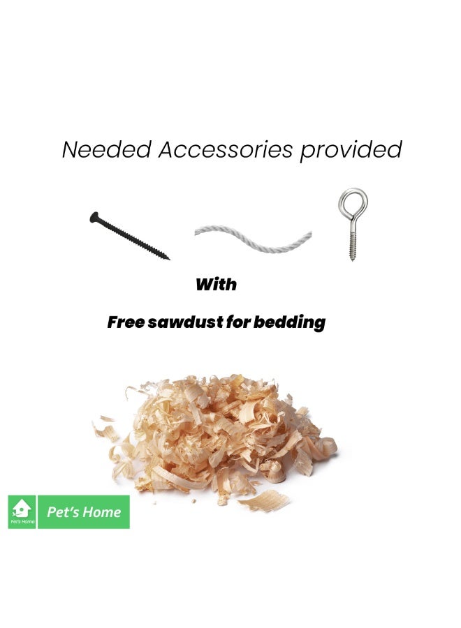 بيت عصافير خشبي بأبواب قابلة للفتح - لون بني  من Pet's Home - Image 4
