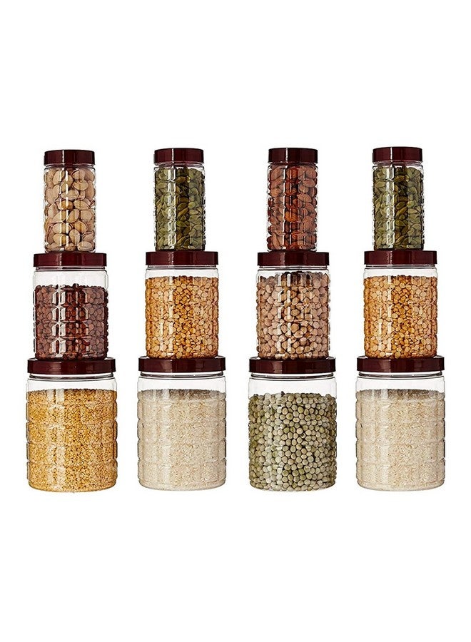 Stysol 12 Pcs Plastic Container Set For Kitchen, Unbrekable Container, Airtight Storage Contaner,|BPA FREE| 350 ml-8 Jar, 650 ml-8, 1200 Dabba - Image 1