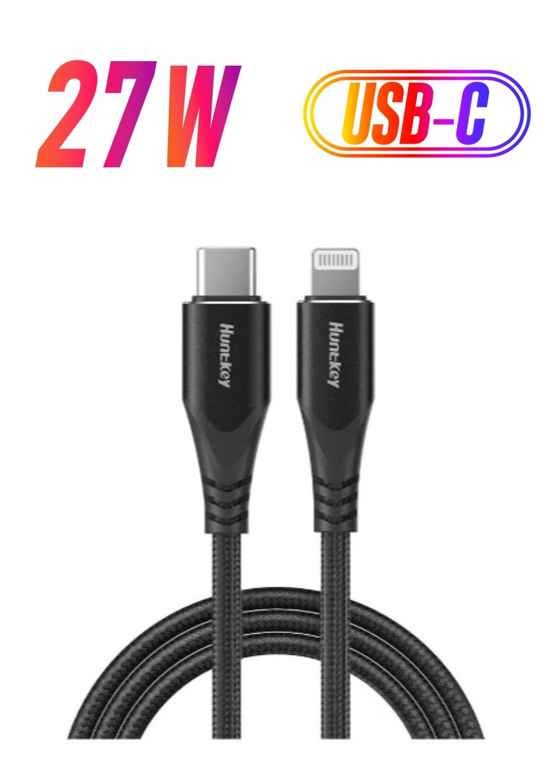 هانتكي كابل شحن سريع من Huntkey USB C إلى Lightning، معتمد من MFI - Image 1