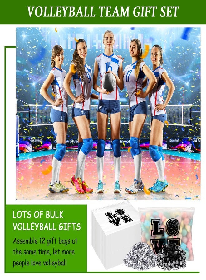 Yeyeplum 190 Pcs Volleyball Party Favors Volleyball Team Gifts for Women Include Goodie Makeup Bags Bracelet Hair Bands Hair Ties Stickers for Sport Lovers Birthday Party Decoration - Image 5