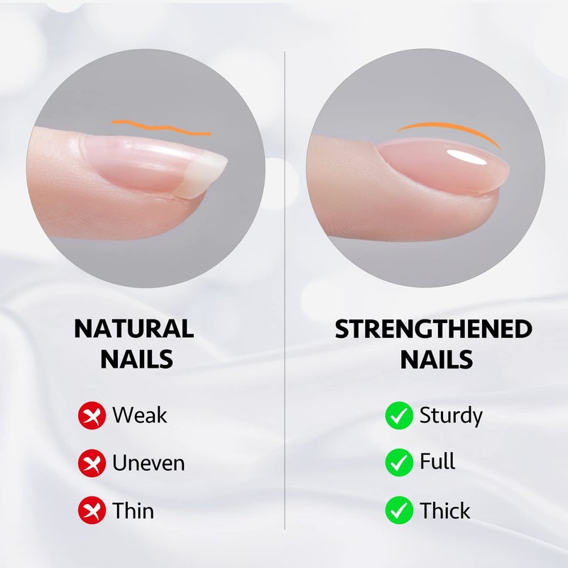GAOY Gel Top Coat, Builder Gel and Base Coat Set, 3 Pcs 16ml Clear Glossy No Wipe Combination for UV Light Cure - Image 5