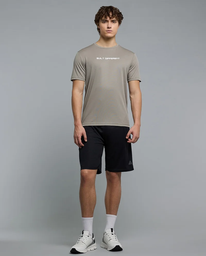R&b Printed Active T-Shirt with Crew Neck and Short Sleeves