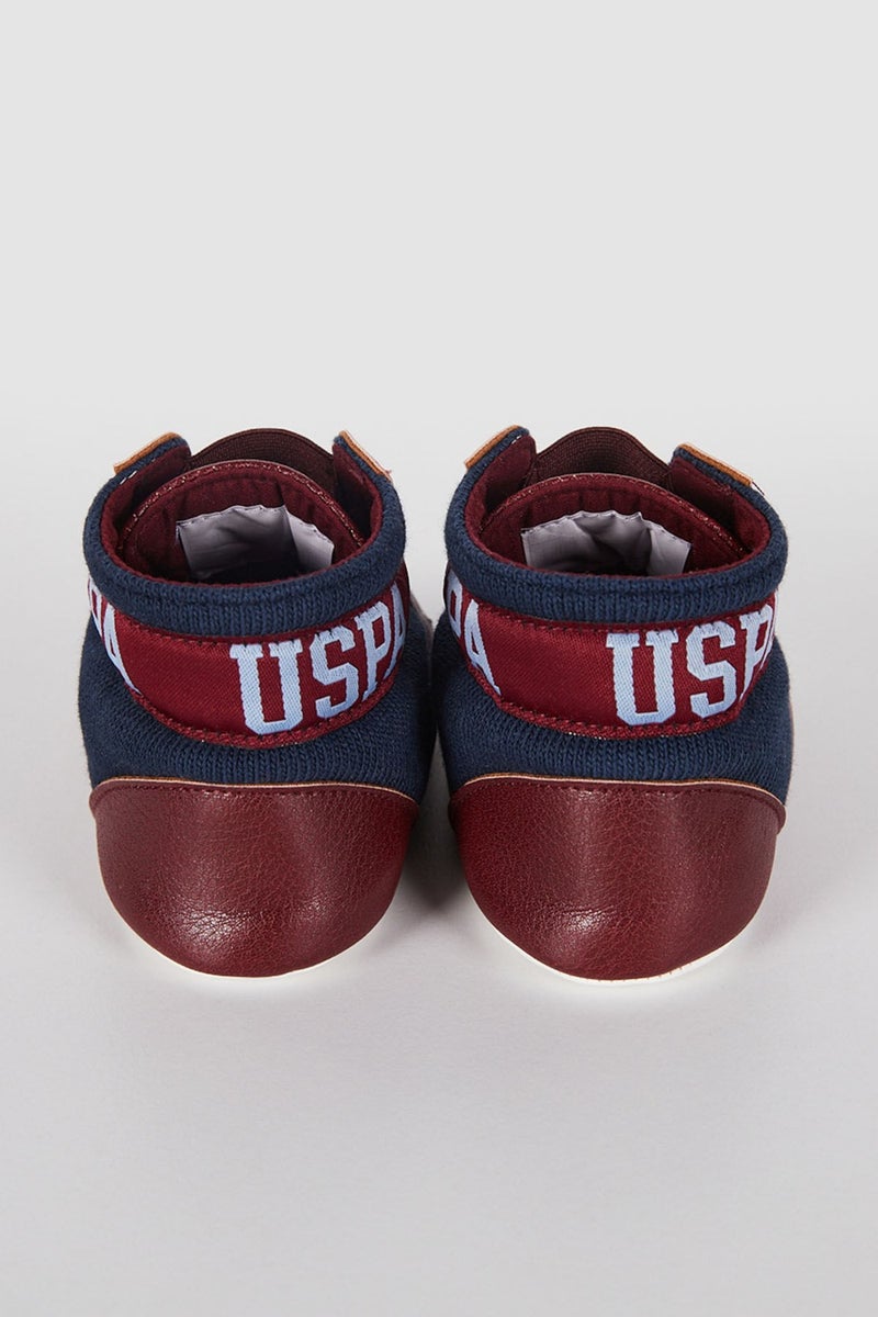 U.S. Polo Assn. Licensed Burgundy Baby Slippers - Image 4