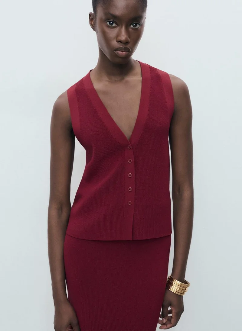 مانجو Fine-knit gilet
