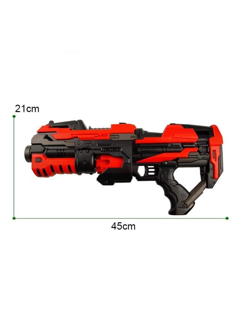 TOON TOYZ Battery Operated Machine Gun Toy for Kids Motorized Automatic Foam Blaster with 10 Soft Bullets, Red High-Speed Shooting, 45 Ft Range - Image 2