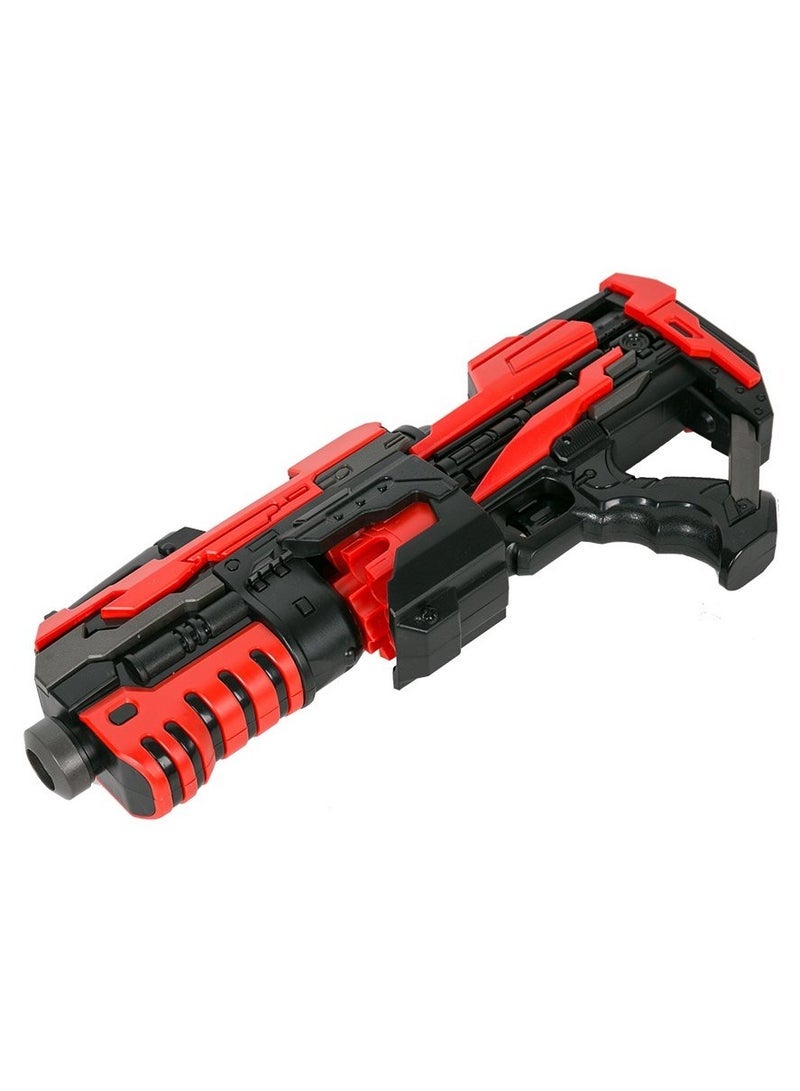 TOON TOYZ Battery Operated Machine Gun Toy for Kids Motorized Automatic Foam Blaster with 10 Soft Bullets, Red High-Speed Shooting, 45 Ft Range - Image 4
