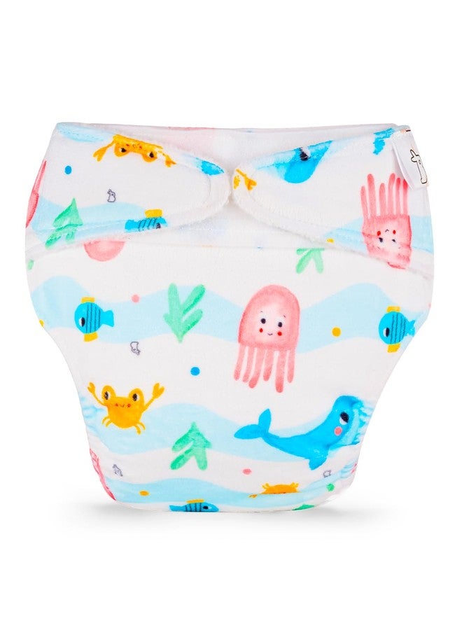 سوبربوتمز حفاضات سباحة قابلة لإعادة الاستخدام من سوبر بوتومز | غطاء حفاضات قماشية فائقة النعومة من أونو مع شريط لاصق | مقاس قابل للتعديل من 3 أشهر إلى 3 سنوات | لا حاجة لحشوة داخلية | حفاضات سباحة للأطفال صديقة للبيئة ولا تسبب الطفح الجلدي - Image 1