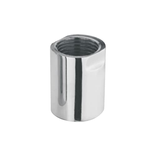 LIPKA Pack of 2 Full Brass 1.25 Inch Socket Connector for Pipe Fittings (Chrome Finish) - Image 4