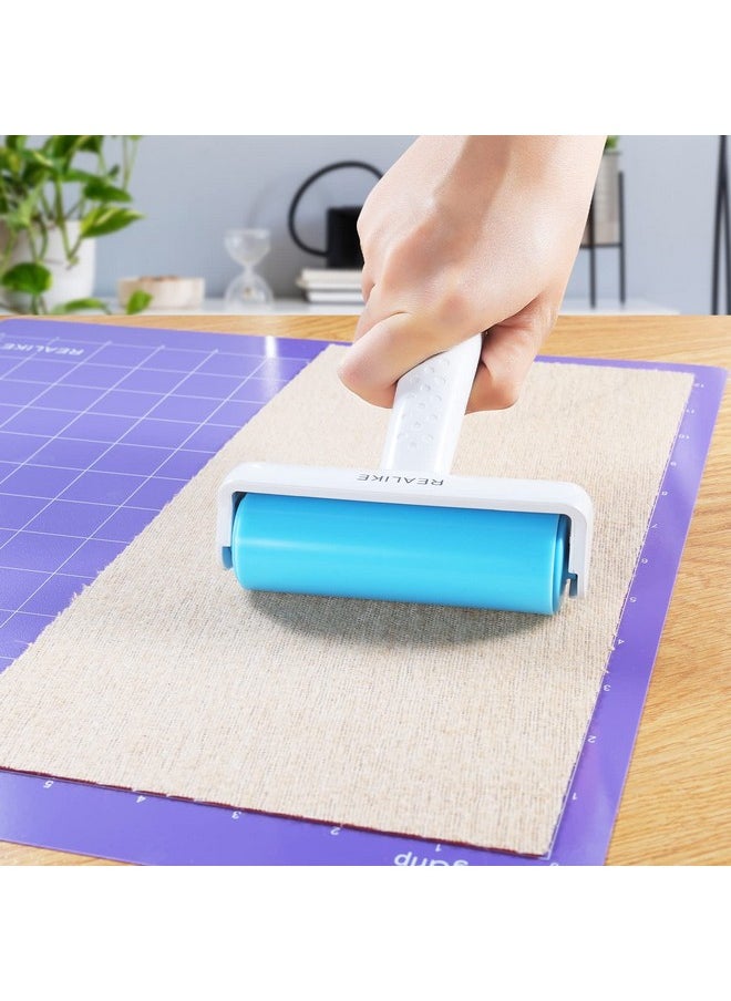 REALIKE - Brayer Roller & Mat Tweezers Remover Set Craft Stamping Brayer Tools For Cricut/Silhouette/Brother Crafting Printmaking - Image 1