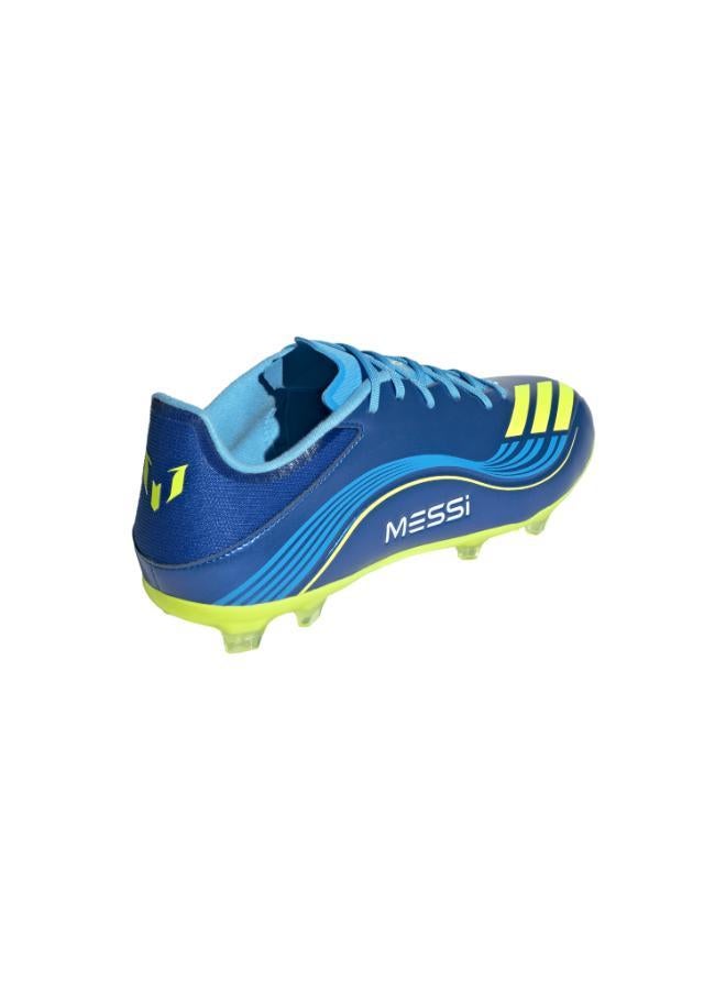 Adidas أحذية كرة القدم للجنسين F50 ميسي ليغ FG/MG زرقاء - Image 4