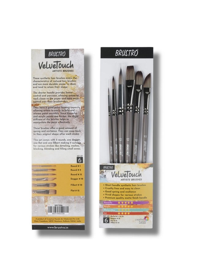 BRUSTRO Artists’ Gouache Colour Set of 12 Colours X 12ML Tubes with VelveTouch Brushes for Acrylics, Watercolor, Oil (Sets of 6) and Watercolour Pad 25% Cotton 300 GSM A5 Wiro Bound (12) Sheets - Image 4