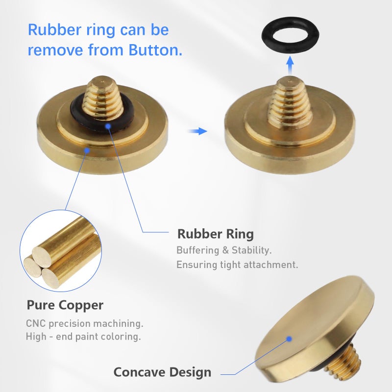 Haoge Metal Shutter Release Button for Fujifilm XM5 XT50 XT4 X-E5 Xhard X-E2S X-E3 XT2 XT3 X-T30 II XT20 X-Pro3 XPro2 X100VI X100V X100TS X100F and Leica D LUX 8 Q3 M10 M11 M240 Concave Surface Golden - Image 4
