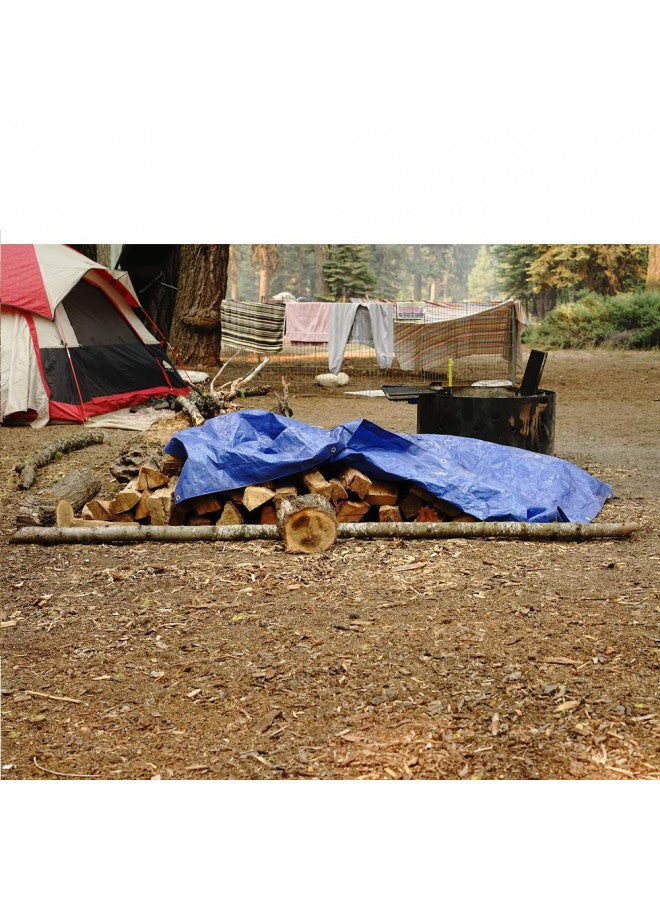 B-Air Grizzly Tarps by B-Air 9' x 12' Large Multi-Purpose Waterproof Heavy Duty Poly Tarp with Grommets Every 36", 8x8 Weave, 5 Mil Thick, for Home, Boats, Cars, Camping, Protective Cover, Blue - Image 2