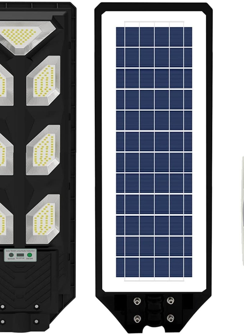Generic Outdoor LED Solar Street Light with Motion Sensor LED Solar Light Street Lamp Powered Floodlight Patio Yard Garage Waterproof with Remote Control（No Pole）  - Image 1