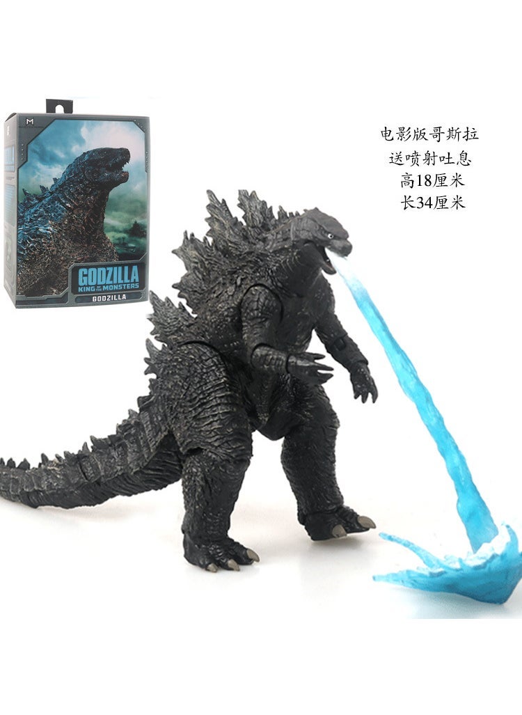 2021 Red Lotus Godzilla vs King Kong monster King Tomahawk gorilla hand-made model movable childrens toy Movie version Godzilla (send jet breath) 