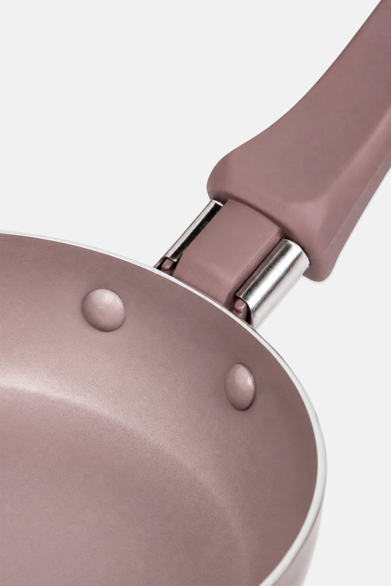 Bombay Non-Stick Ceramic Coated Mini Fry Pan With Silicone Spatula, Taupe - Image 3