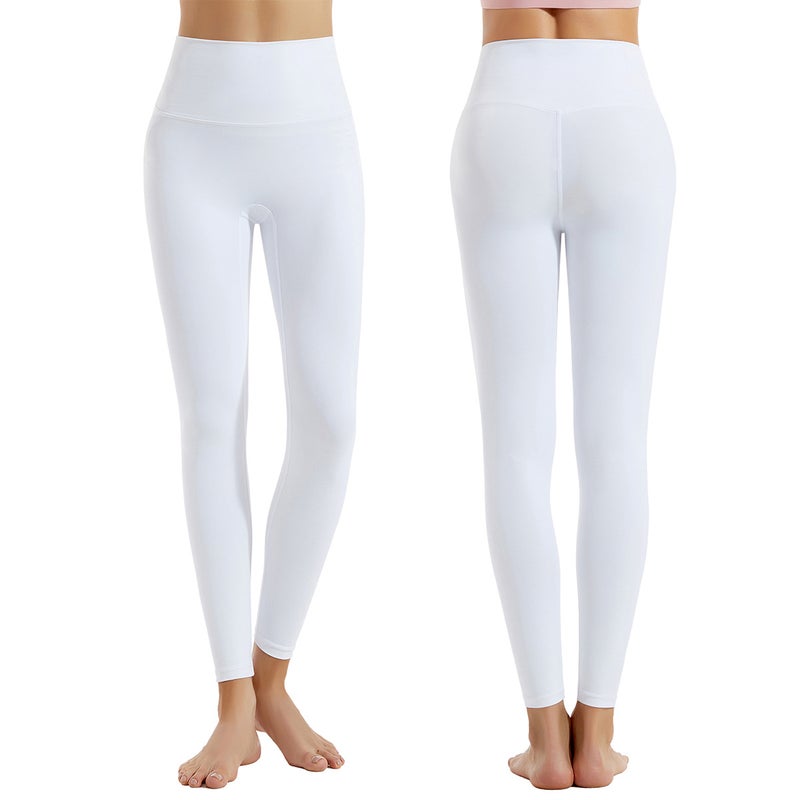 Leggings Long Pants W255 White Women's Naked-feel Yoga Pants Processed and by the Source Factory Oem/odm Customization Private Label Logo