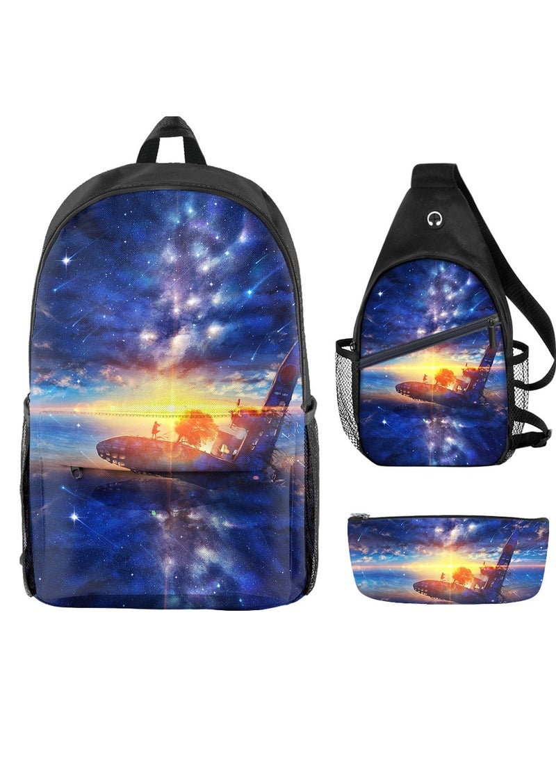 Schoolbags are available for students and adults for sports-T07-B - 454  - Image 1