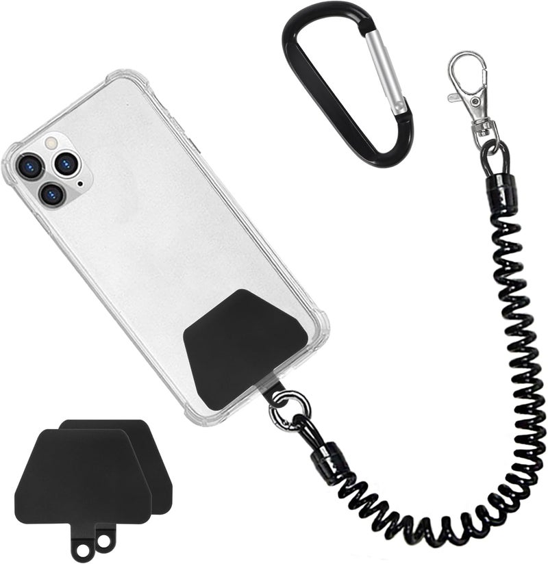 Doormoon Phone Lanyard Tether with 2 TPU Patch, Cell Phone Lanyard with 1 Phone Tether, 2 TPU Patch for Outdoor Hiking Climbing - Image 1