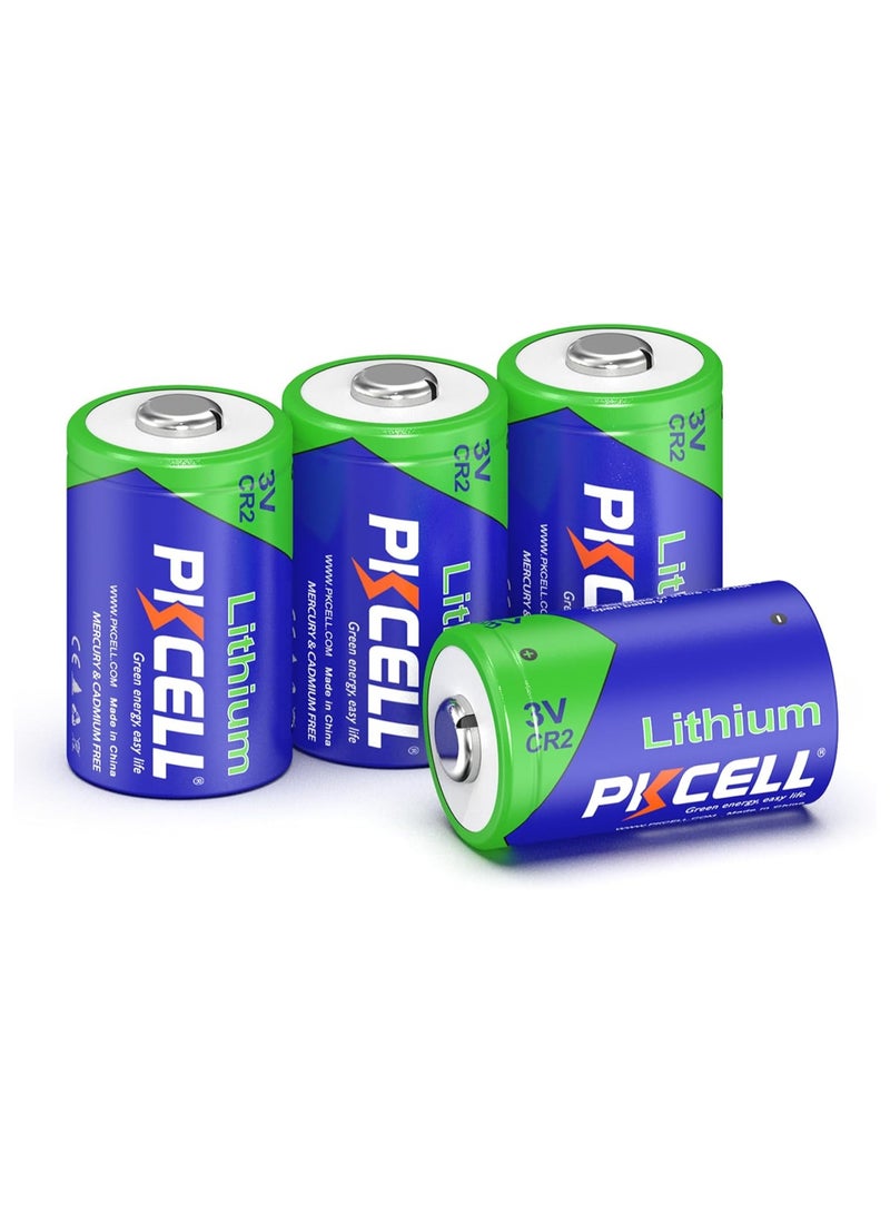 بي كي سيل 4-Pieces PKCELL CR2 Lithium 3V PHOTO Batteries - Image 1