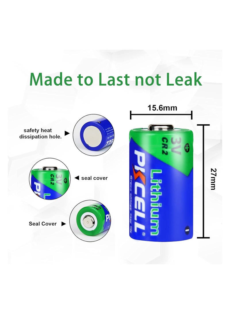 بي كي سيل 4-Pieces PKCELL CR2 Lithium 3V PHOTO Batteries - Image 3