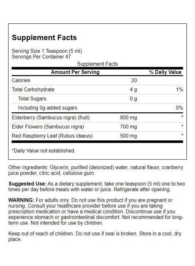 Swanson Elderberry Extract Syrup 8 fl Ounce (237 ml) Liquid - Image 2