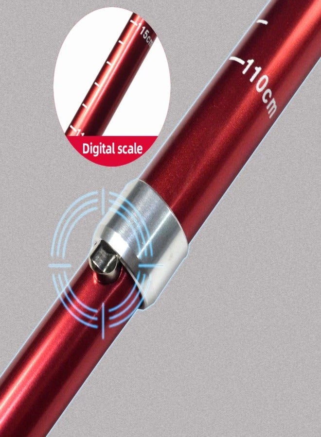 AROAQ Trekking Pole Collapsible Hiking Poles 5 Section Lightweight Walking Sticks for Hiking Aluminum Alloy Hiking Sticks with Telescope for Elderly Women Men (Pack of 2, Red & Blue) - Image 4