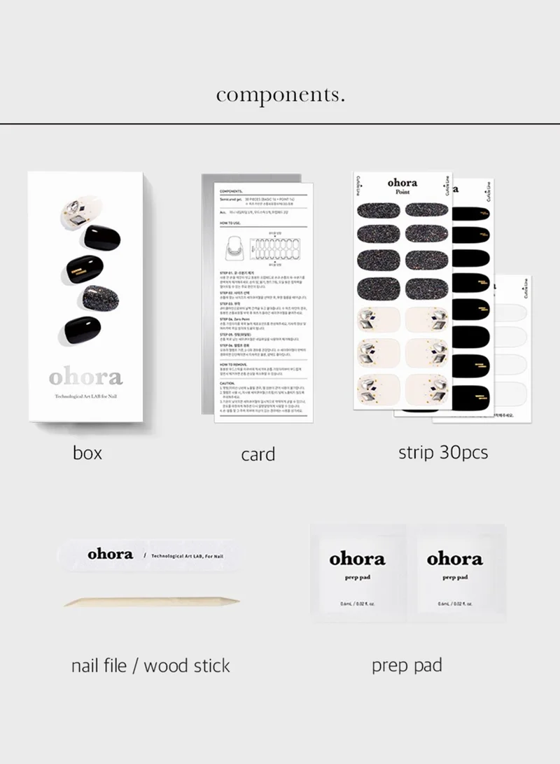 ohora Nail Art Wrap - Black Swan