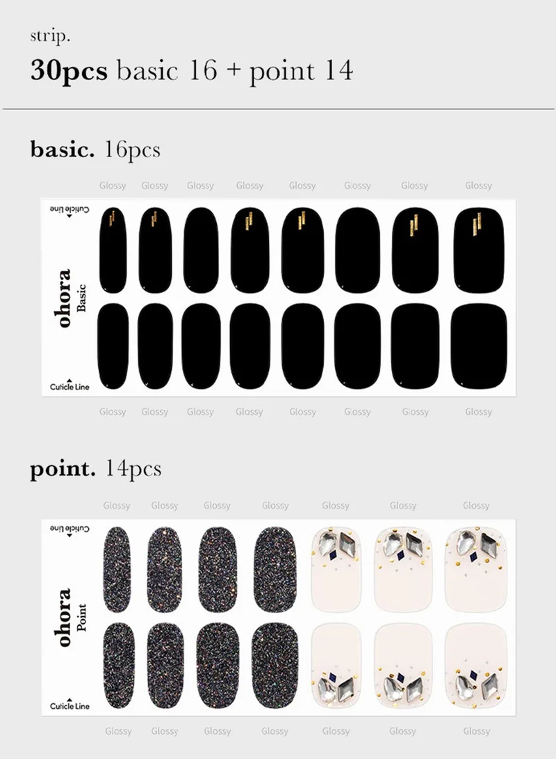 ohora Nail Art Wrap - Black Swan