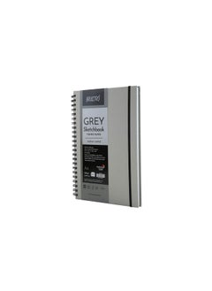 BRUSTRO BRUSTRO Toned Paper - Grey Sketchbook | A4, 120 GSM | 60 Sheets/120 Pages | Wiro Bound, Spiral, Premium, Acid-free Paper, Ideal for Dry media, Mandala Art, Graphite, Charcoal, Colour pencils, Gel pens  - Image 5