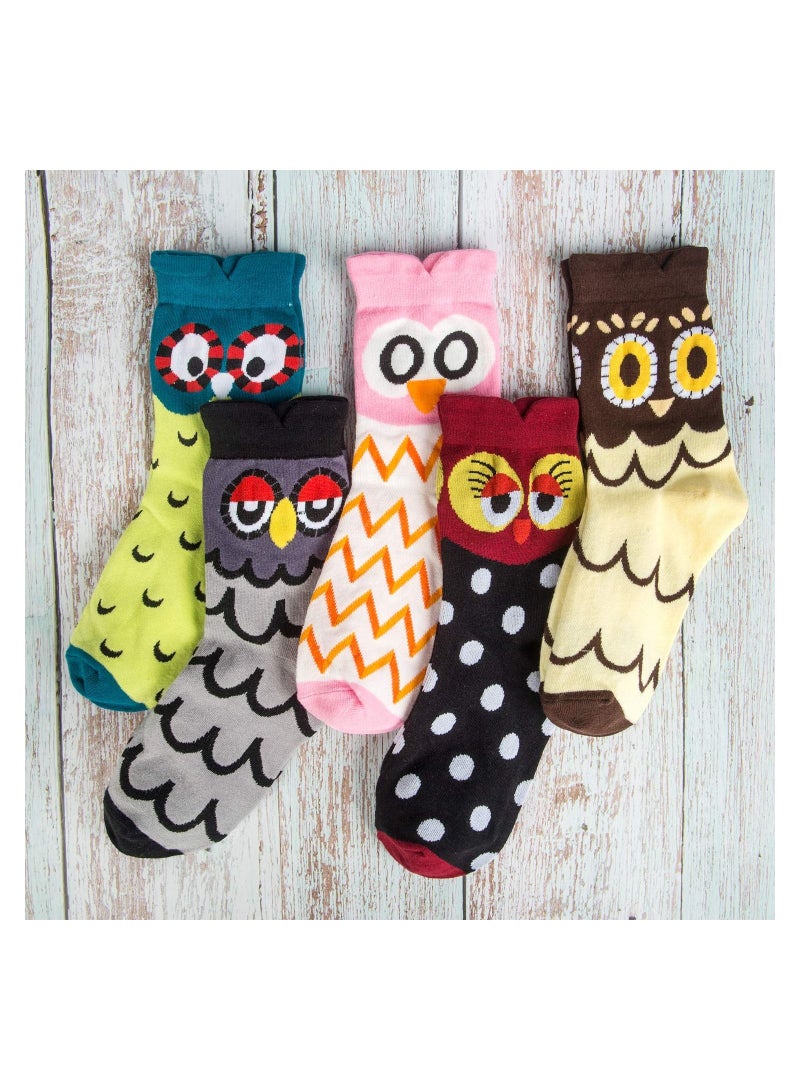 SYOSI 5 Pairs Ladies Socks Winter Cotton Wowens Socks Animal Cat Dog Socks Gift for Wowen - Image 4