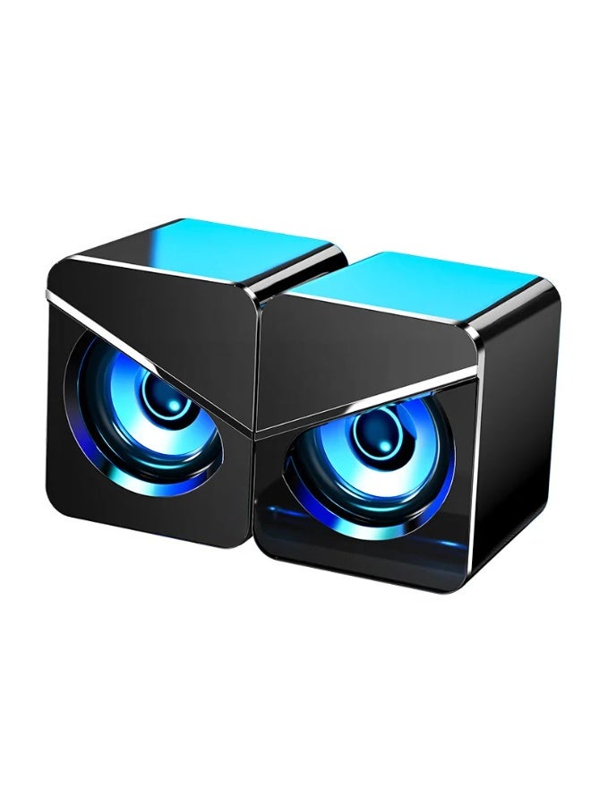 Kisonli U-3100 USB 2.1 Speaker – Subwoofer + Satellites with RGB Lighting, 3W + 2×2W, AUX & USB Input - Image 4