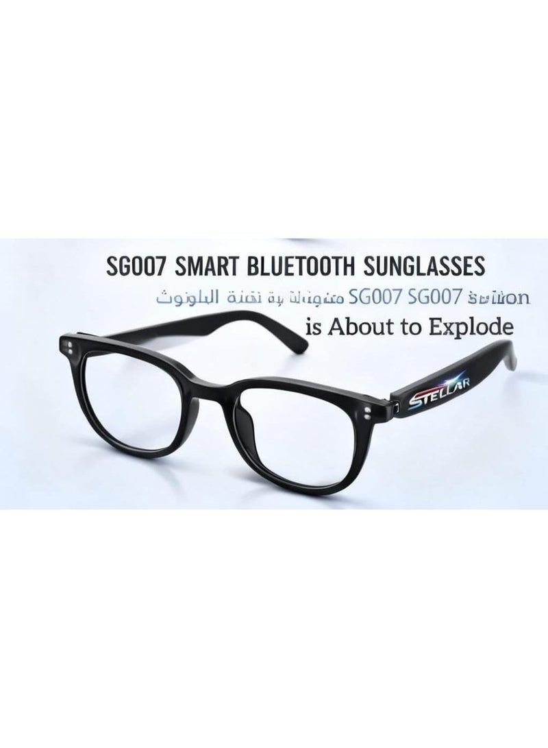 STELLAR SG007 Smart Bluetooth Sunglasses with Music & Calling Function, Black - Image 2
