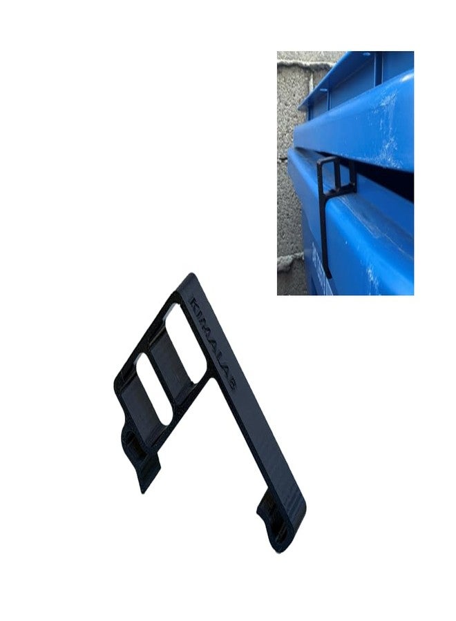 Kimalab Trash Can Ventilation Clip for U.S. Curbside Bins, Lid Spacer for Odor Reduction, Fits Residential Roller Trash Cans, Black - Image 1