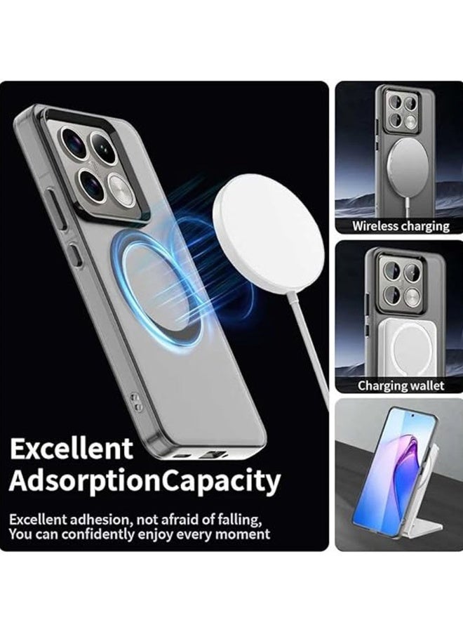 Clear Case Compatible with Xiaomi 14T Pro 2024, Compatible with Mag-Safe, Shockproof High-Grade Protection, Yellowing Resistant, Magnetic Classic Hybrid Case  - Image 3