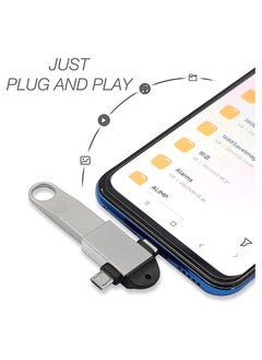 Generic 2 in 1 OTG Adapter Type C and Micro - OTG for transferring data from laptop to phone or tablet - Type C and Micro to Type A converter - 2 in 1 Type C + Micro to OTG data transfer and conversion compatible with Samsung, Oppo, Huawei, Realme and Xiaomi phones - OTG for reading flash memory on the phone - Converter from flash memory to Type C or Micro - OTG to Type C - OTG to Micro  - Image 2