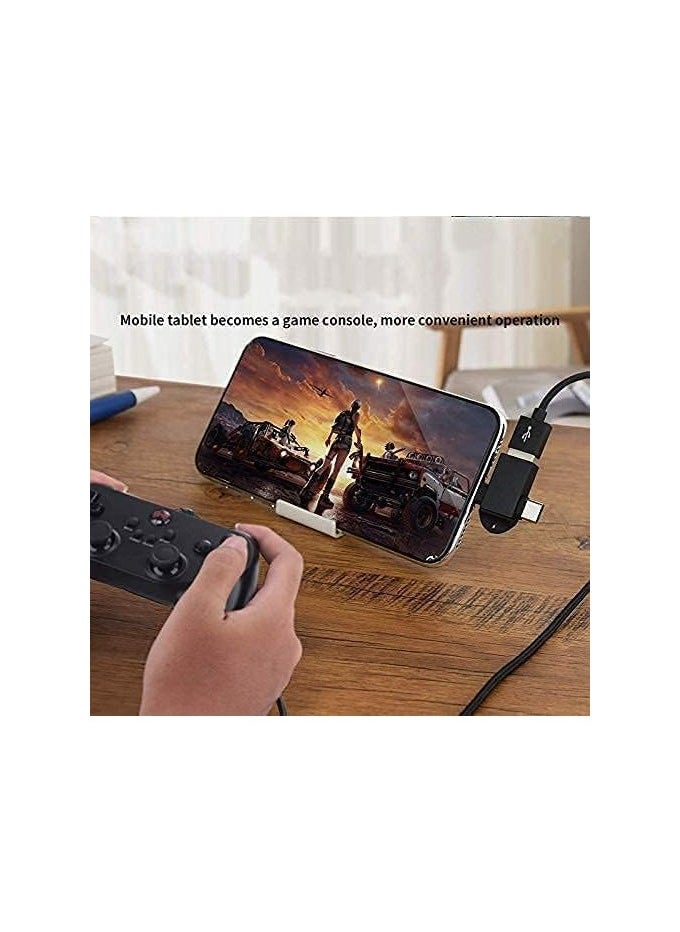 Generic - 2 in 1 OTG Adapter Type C and Micro - OTG for transferring data from laptop to phone or tablet - Type C and Micro to Type A converter - 2 in 1 Type C + Micro to OTG data transfer and conversion compatible with Samsung, Oppo, Huawei, Realme and Xiaomi phones - OTG for reading flash memory on the phone - Converter from flash memory to Type C or Micro - OTG to Type C - OTG to Micro - Image 1