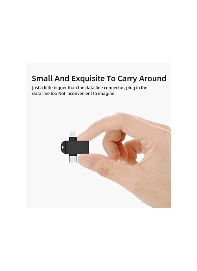 Generic - 2 in 1 OTG Adapter Type C and Micro - OTG for transferring data from laptop to phone or tablet - Type C and Micro to Type A converter - 2 in 1 Type C + Micro to OTG data transfer and conversion compatible with Samsung, Oppo, Huawei, Realme and Xiaomi phones - OTG for reading flash memory on the phone - Converter from flash memory to Type C or Micro - OTG to Type C - OTG to Micro - Image 1