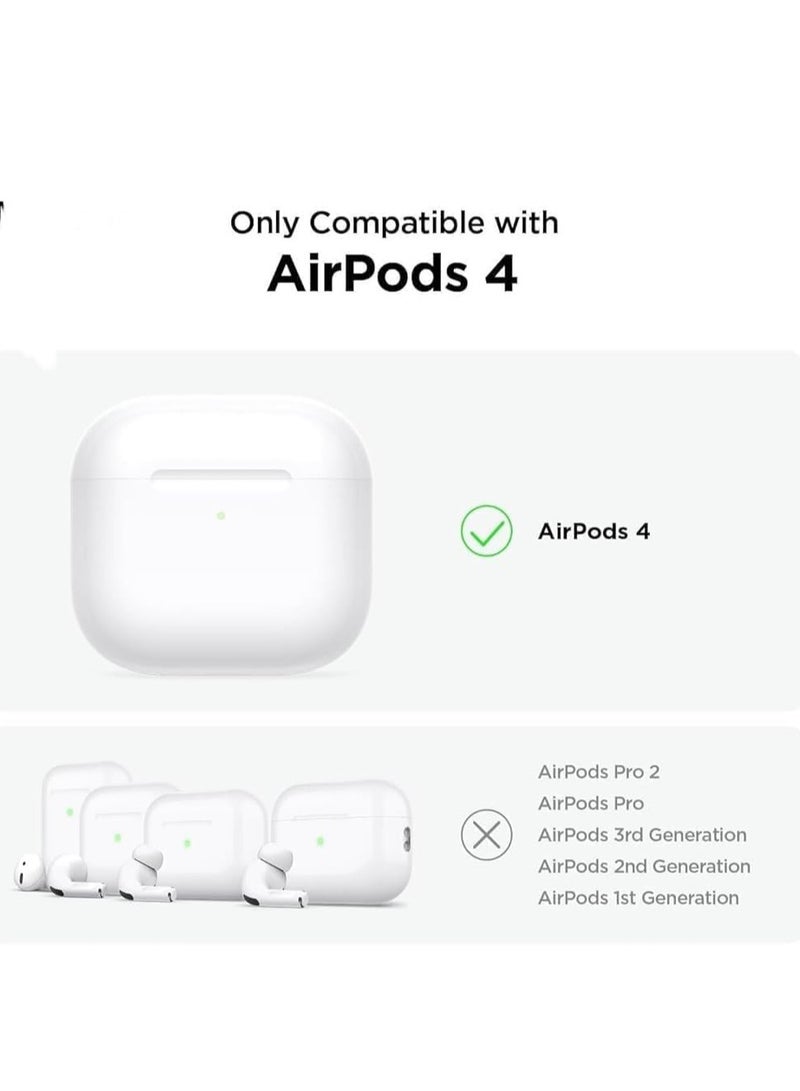 AirPods 4 Case with Phone Stand, Secure Lock Design Silicone Protection with Leather Texture for Airpod 4 (Black Yellow) - Image 2