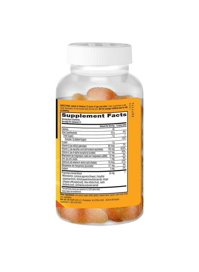Airborne 750mg Vitamin C Immune Support Supplement Gummies for Adults, Zesty Orange Flavor, Gluten Free Crafted Blend with Powerful Antioxidants Vitamins A C & E, 63 Gummies (3 Pack) - Image 4