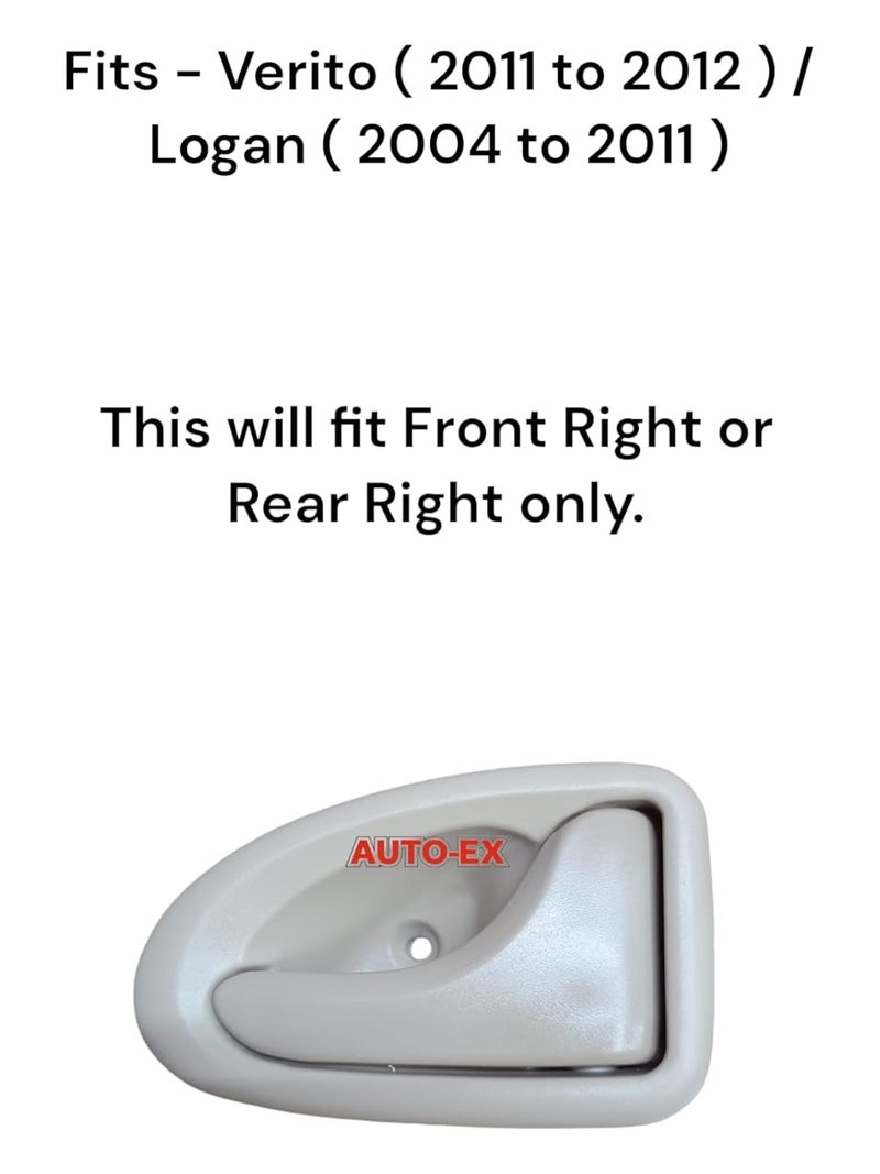 Auto-Ex Inner Inside Door Handle Lock RC Lever Compatible/Replacement for Verito (2011 to 2012) / Logan (2004 to 2011) Right Hand or Driver Side - Image 2