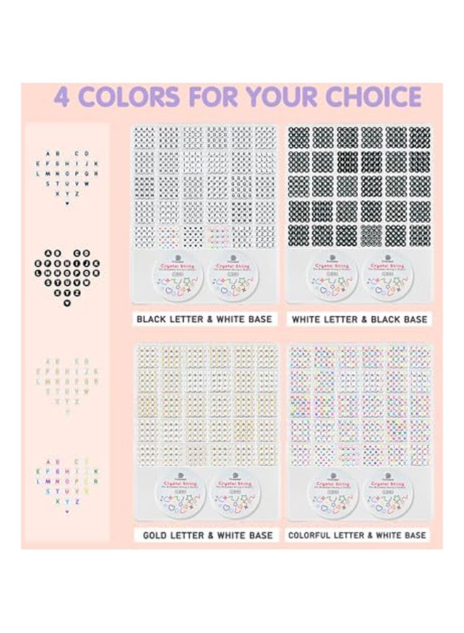 1520 PCS Letter Beads, 30 Styles Friendship Bra - Image 4