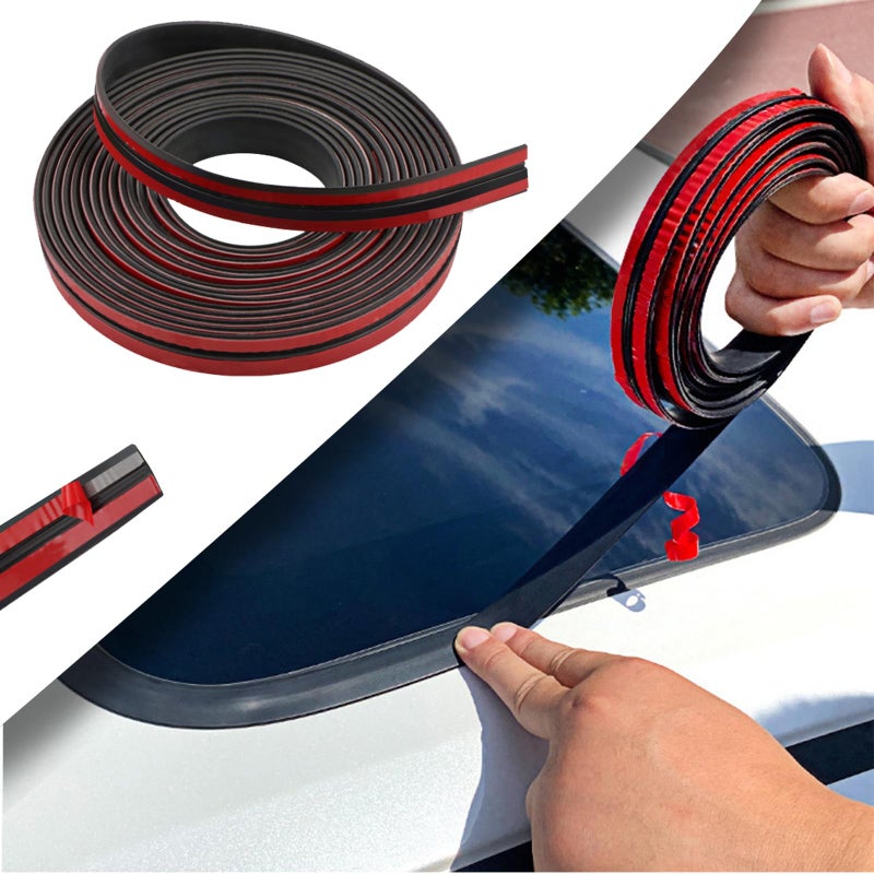 Pincuttee 1Pack Weather Stripping Seal Strip for DoorsWindowsCar Weather Stripping AdhesiveSunroof Seal for CarTruckSUV Front Rear Windshield164FT5M05514MM - Image 2