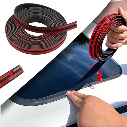 Pincuttee 1Pack Weather Stripping Seal Strip for DoorsWindowsCar Weather Stripping AdhesiveSunroof Seal for CarTruckSUV Front Rear Windshield164FT5M05514MM - Image 1