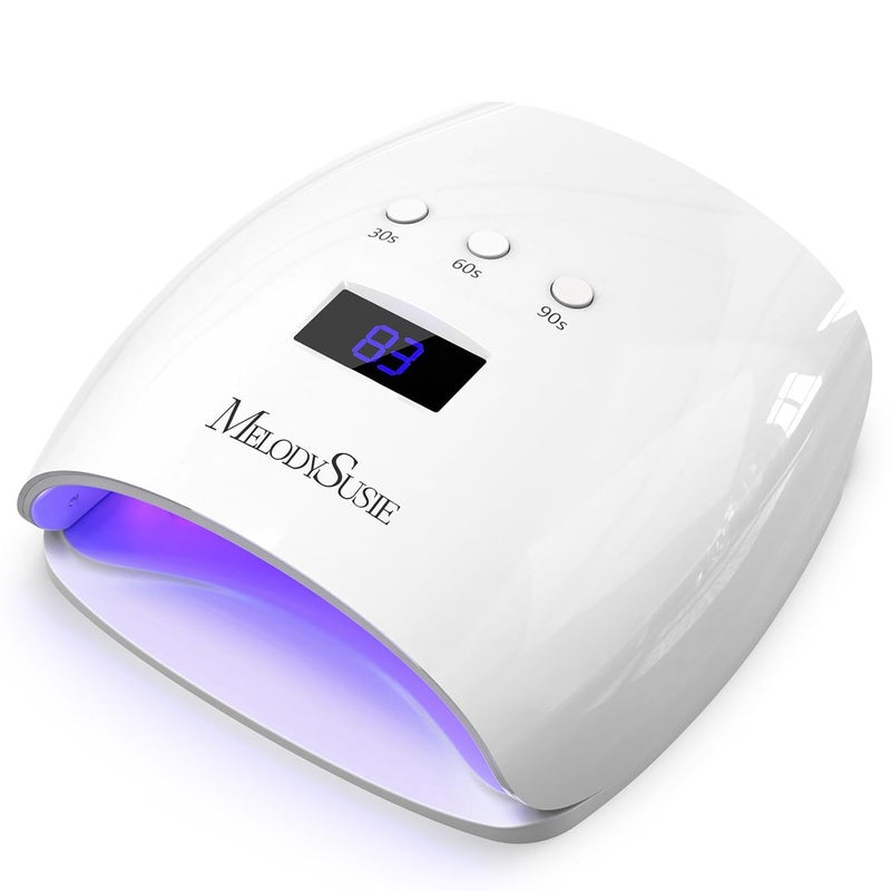MelodySusie Melodysusie UV Nail Lamp, Plus30I UV Light for Gel Nails True 54W Professional Led Nail Dryer with 3 Timer, Smart Sensor, LCD Display, Detachable Tray Fast Curing Nail Art Tools Manicure Accessories 